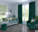 Load image into Gallery viewer, McAlister Textiles Matt Emerald Velvet Curtains Tailored Curtains