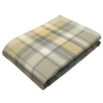 Load image into Gallery viewer, McAlister Textiles Heritage Yellow + Grey Tartan Throws & Runners Throws and Runners