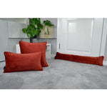 Load image into Gallery viewer, McAlister Textiles Matt Rust Red Orange Piped Velvet Cushion Cushions and Covers