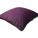 Load image into Gallery viewer, McAlister Textiles Matt Aubergine Purple Piped Velvet Cushion Cushions and Covers