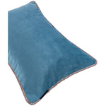 Load image into Gallery viewer, McAlister Textiles Matt Duck Egg Blue Contrast Piped Velvet Cushion Cushions and Covers