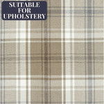 Load image into Gallery viewer, McAlister Textiles Angus Beige Cream Tartan Check Curtain Fabric Fabrics