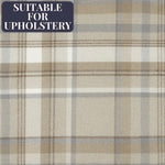 Load image into Gallery viewer, McAlister Textiles Heritage Tartan Beige Cream Curtain Fabric Fabrics