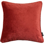 Load image into Gallery viewer, McAlister Textiles Matt Rust Red Orange Piped Velvet Cushion Cushions and Covers