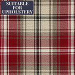 Load image into Gallery viewer, McAlister Textiles Angus Red + White Tartan Check Curtain Fabric Fabrics