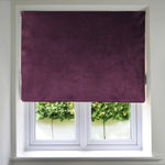 Load image into Gallery viewer, McAlister Textiles Matt Aubergine Purple Velvet Roman Blind Roman Blinds