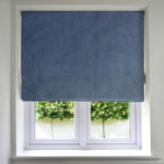 Load image into Gallery viewer, McAlister Textiles Matt Petrol Blue Velvet Roman Blind Roman Blinds