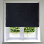 Load image into Gallery viewer, McAlister Textiles Matt Black Velvet Roman Blind Roman Blinds