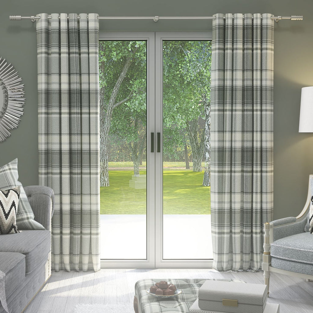 McAlister Textiles Heritage Charcoal Grey Tartan Curtains mw_product_option_cloned 