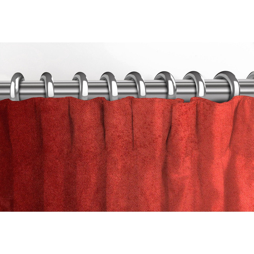 McAlister Textiles Matt Rust Red Orange Velvet Curtains Tailored Curtains 