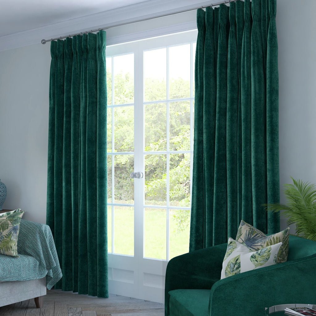 McAlister Textiles Matt Emerald Velvet Curtains mw_product_option_cloned 