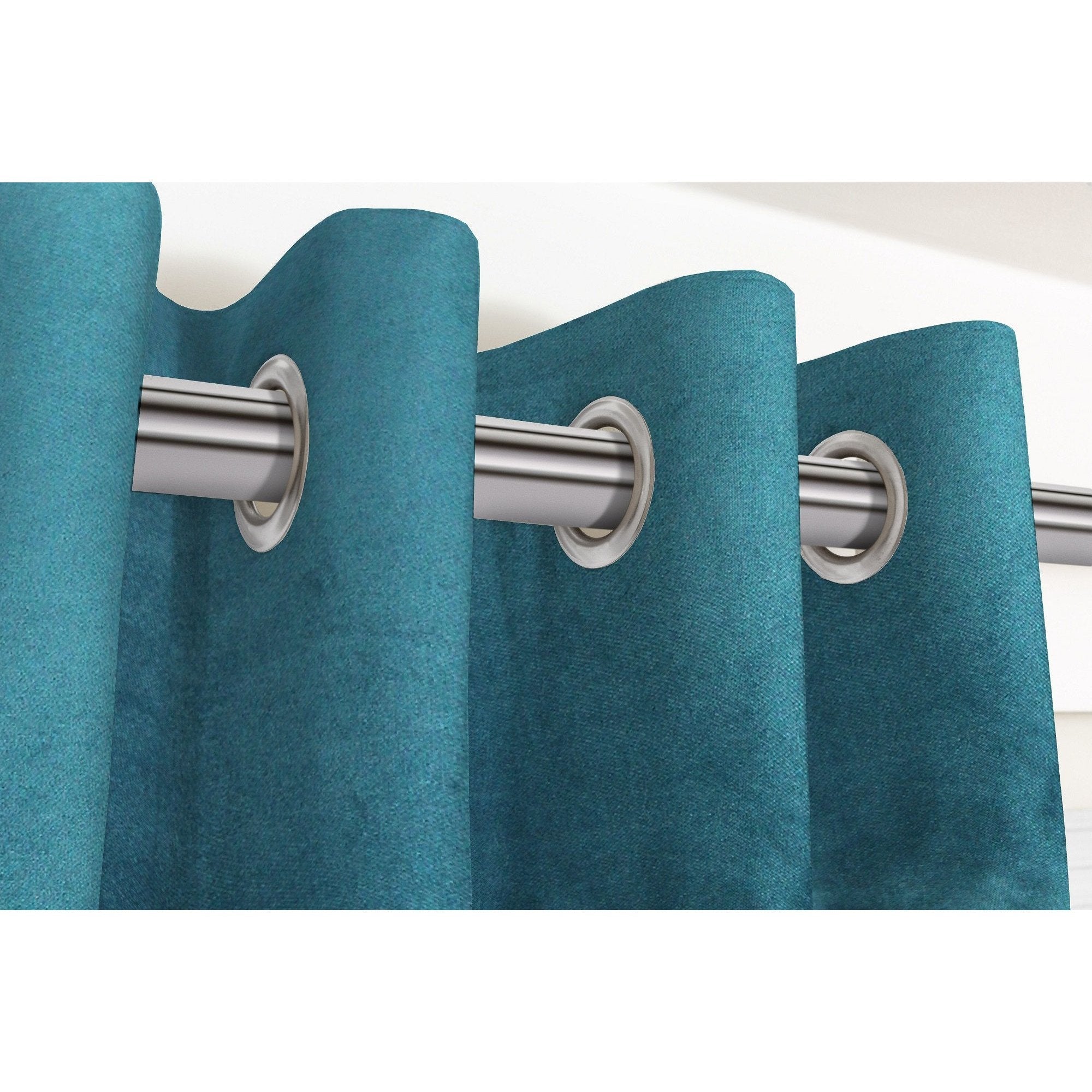 McAlister Textiles Matt Blue Teal Velvet Curtains mw_product_option_cloned 