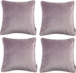 Load image into Gallery viewer, McAlister Textiles Matt Lilac Purple Velvet 43cm x 43cm Piped Cushion Sets Cushions and Covers 
