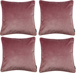 Load image into Gallery viewer, McAlister Textiles Matt Blush Pink Velvet 43cm x 43cm Piped Cushion Sets Cushions and Covers 
