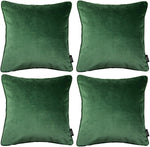 Load image into Gallery viewer, McAlister Textiles Matt Moss Green Velvet 43cm x 43cm Piped Cushion Sets Cushions and Covers 
