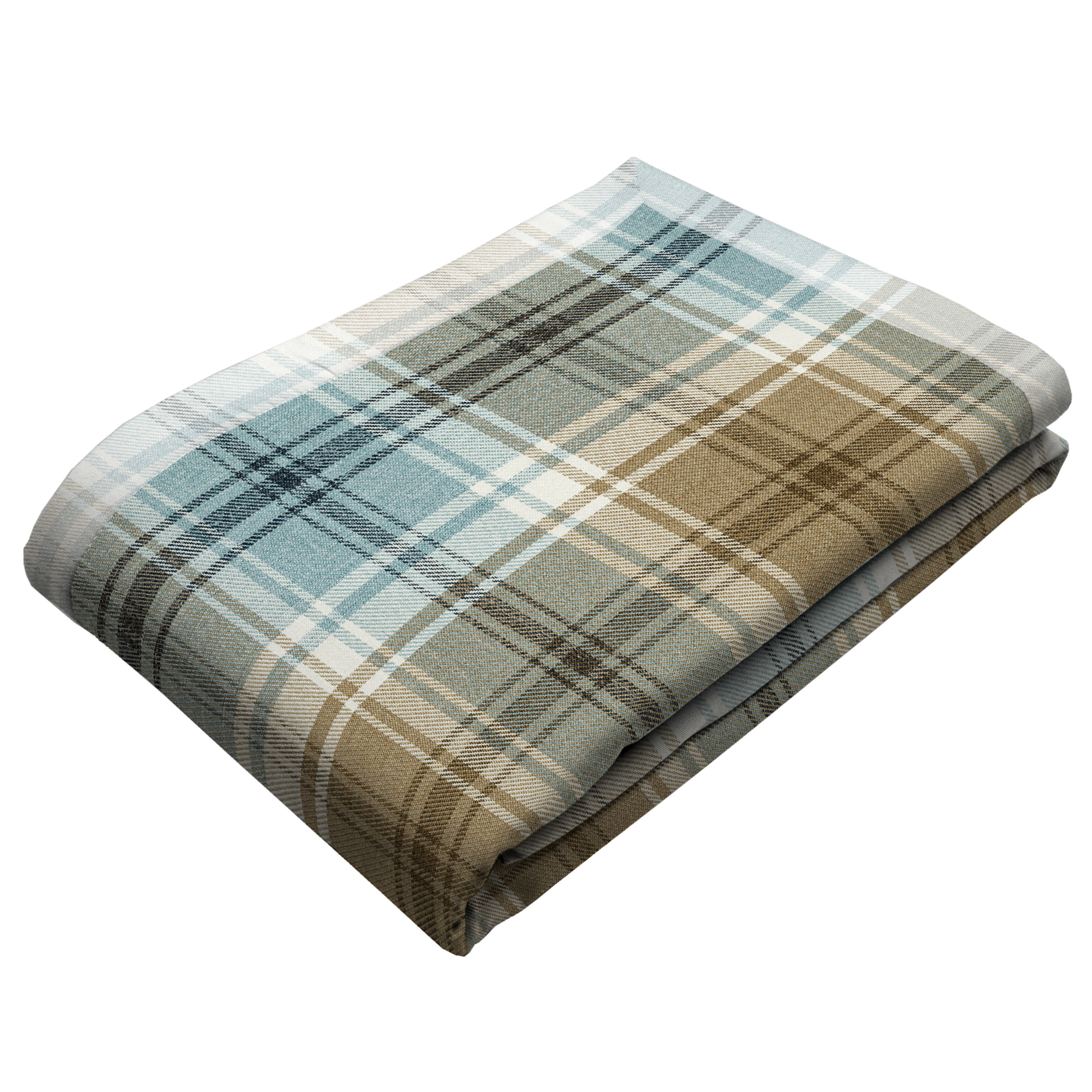 McAlister Textiles Angus Duck Egg Blue Tartan Throws & Runners Throws and Runners 