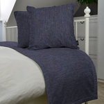 Load image into Gallery viewer, McAlister Textiles Capri Navy Blue Bed Runners Throws and Runners 
