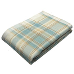Load image into Gallery viewer, McAlister Textiles Heritage Duck Egg Blue Tartan Throws &amp; Runners Throws and Runners 
