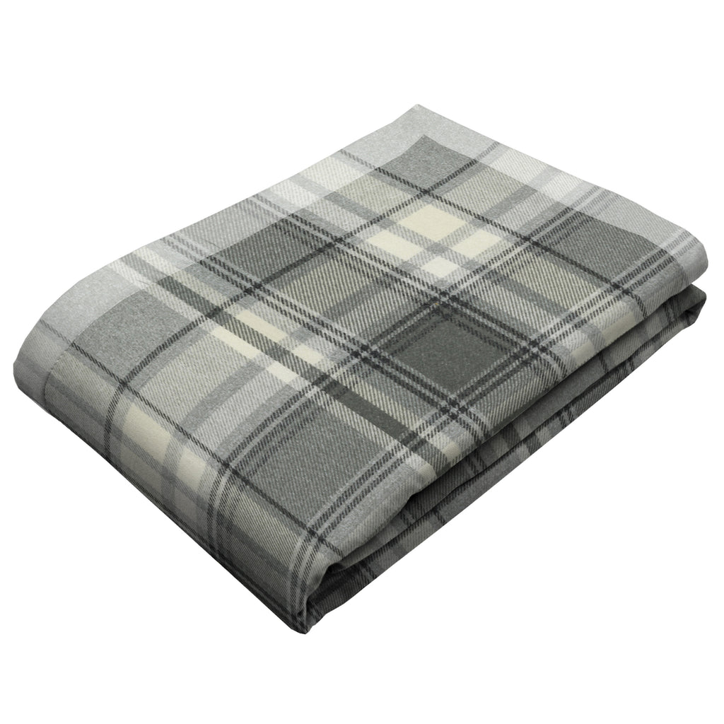 McAlister Textiles Heritage Charcoal Grey Tartan Throws & Runners Throws and Runners 