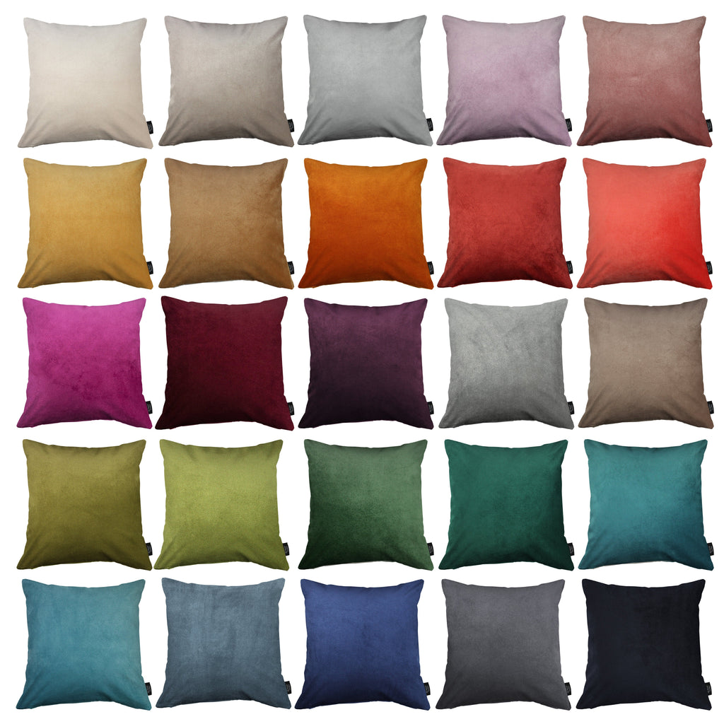McAlister Textiles Matt Duck Egg Blue Velvet Modern Look Plain Cushion Cushions and Covers 