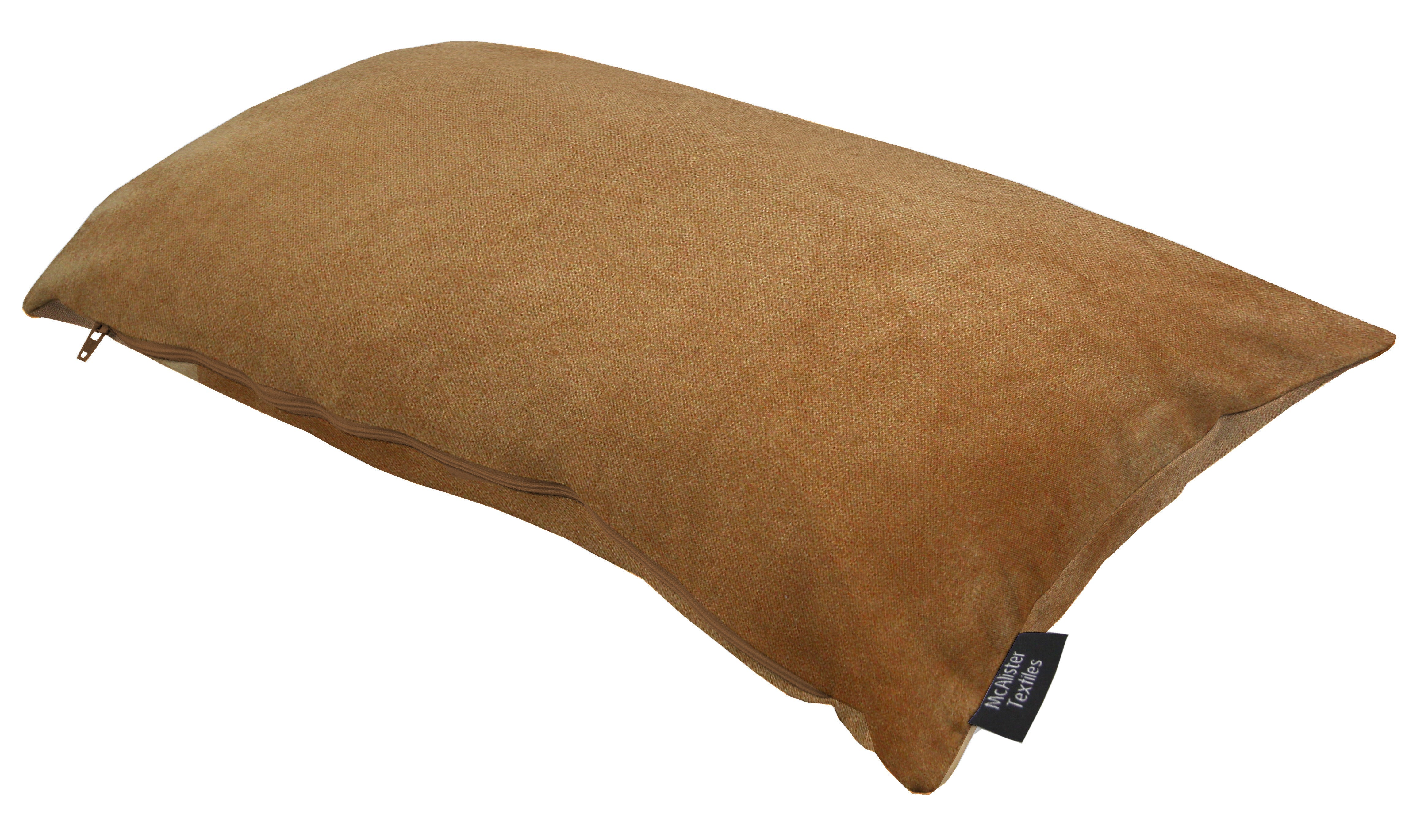 McAlister Textiles Matt Caramel Velvet Modern Look Plain Cushion Cushions and Covers 