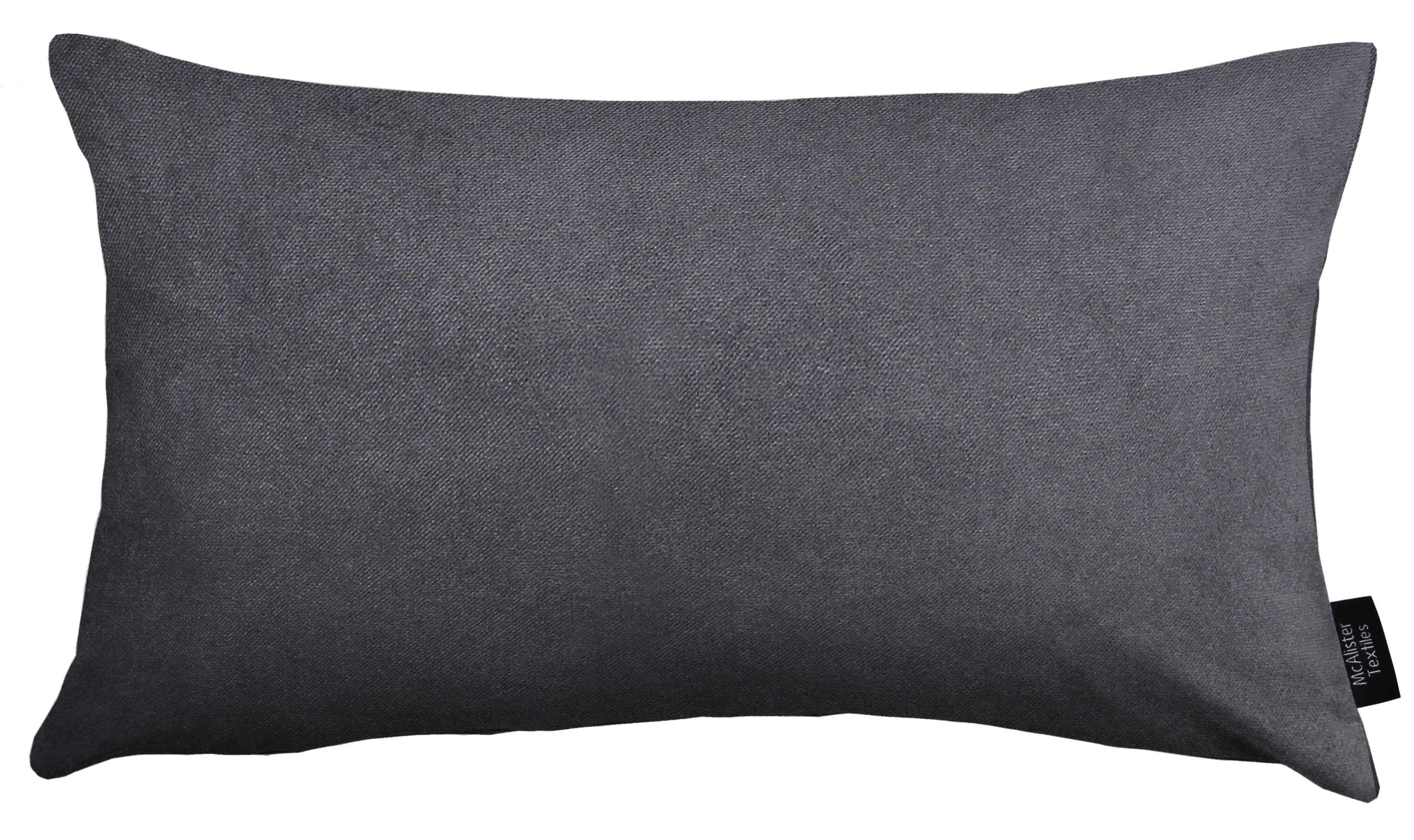 McAlister Textiles Matt Charcoal Velvet Modern Look Plain Cushion Cushions and Covers 