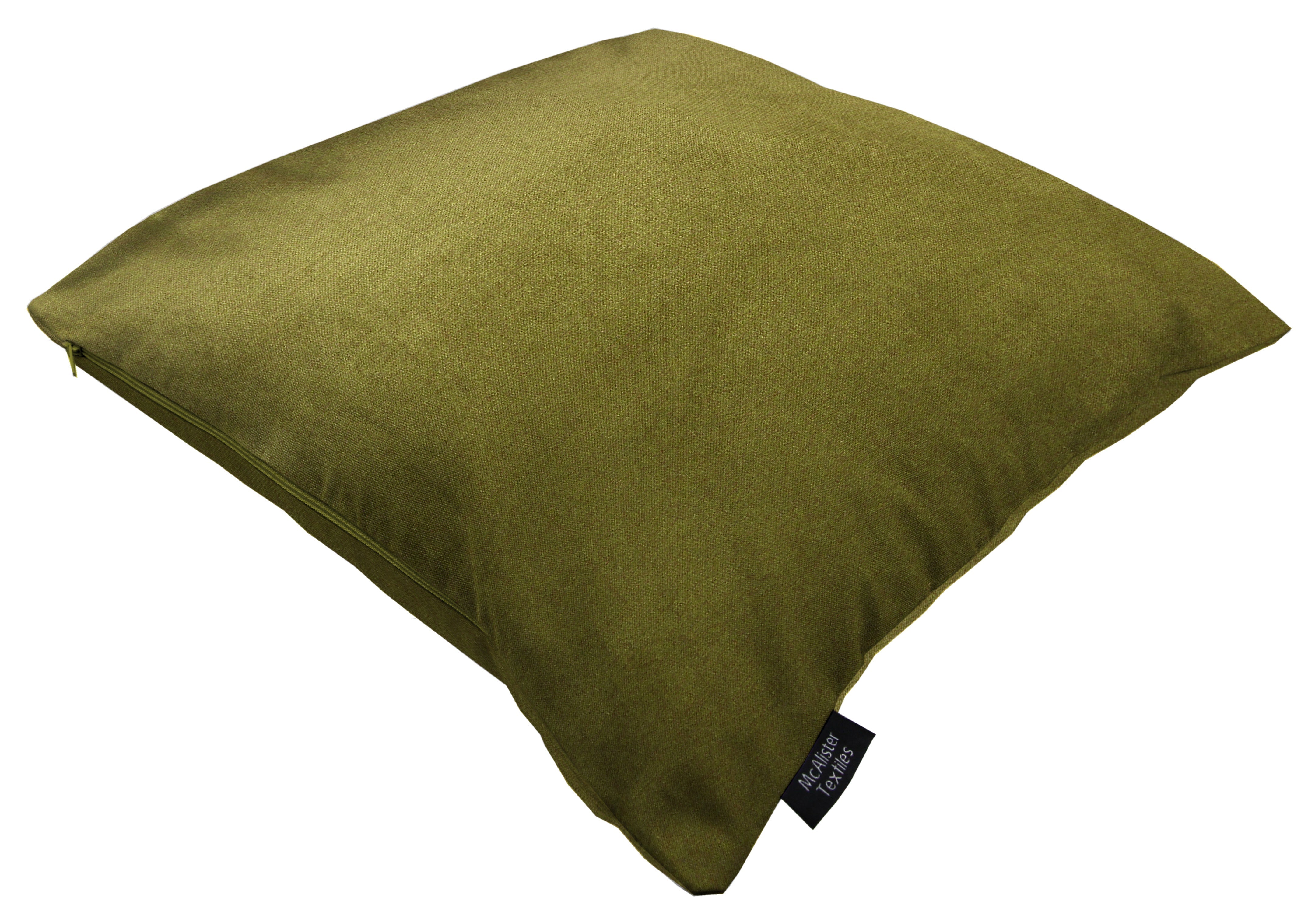 McAlister Textiles Matt Lime Green Velvet Modern Look Plain Cushion Cushions and Covers 