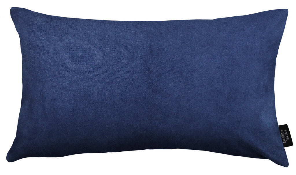 McAlister Textiles Matt Navy Blue Velvet Modern Look Plain Cushion Cushions and Covers 