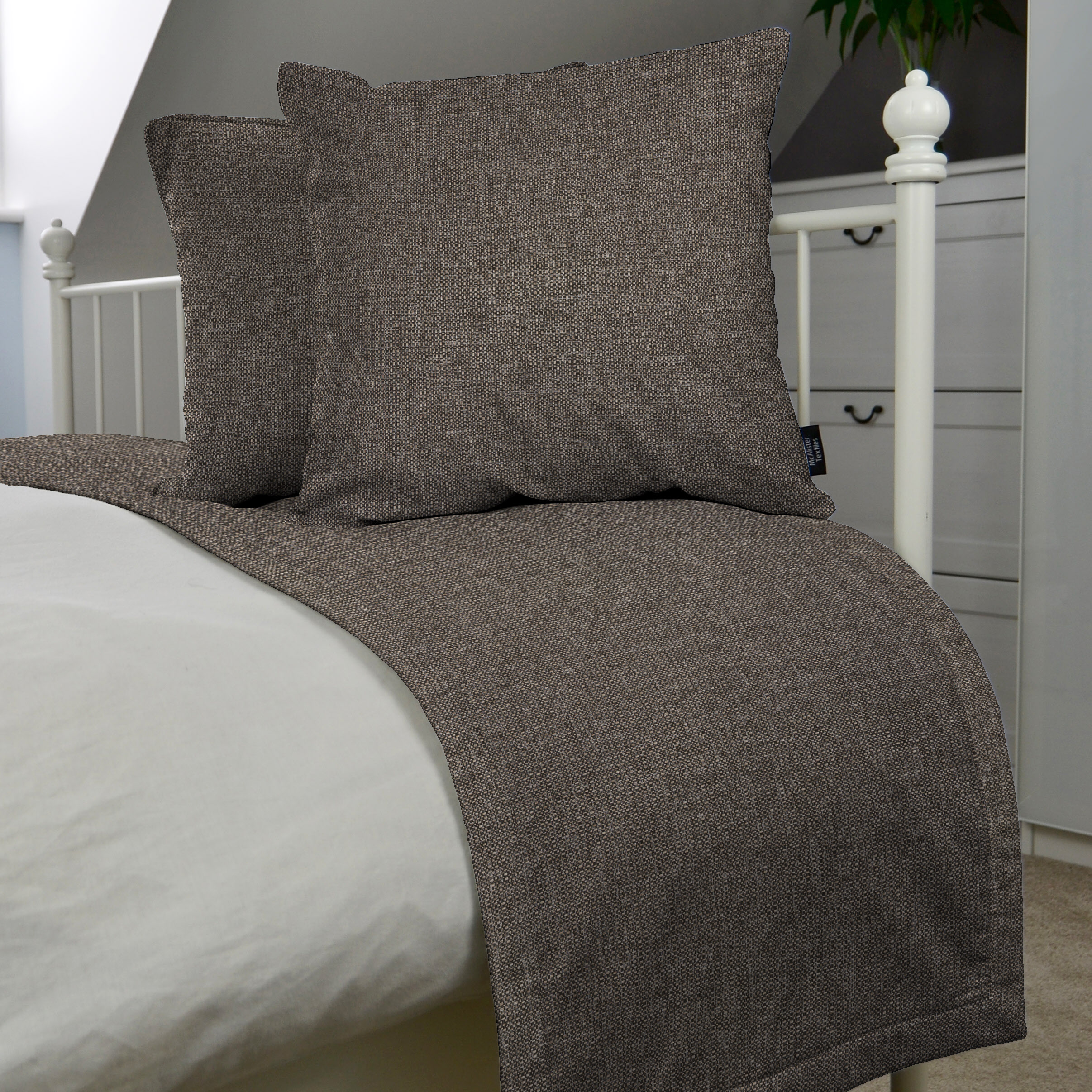 McAlister Textiles Roma Charcoal Grey Bed Runners Throws and Runners 