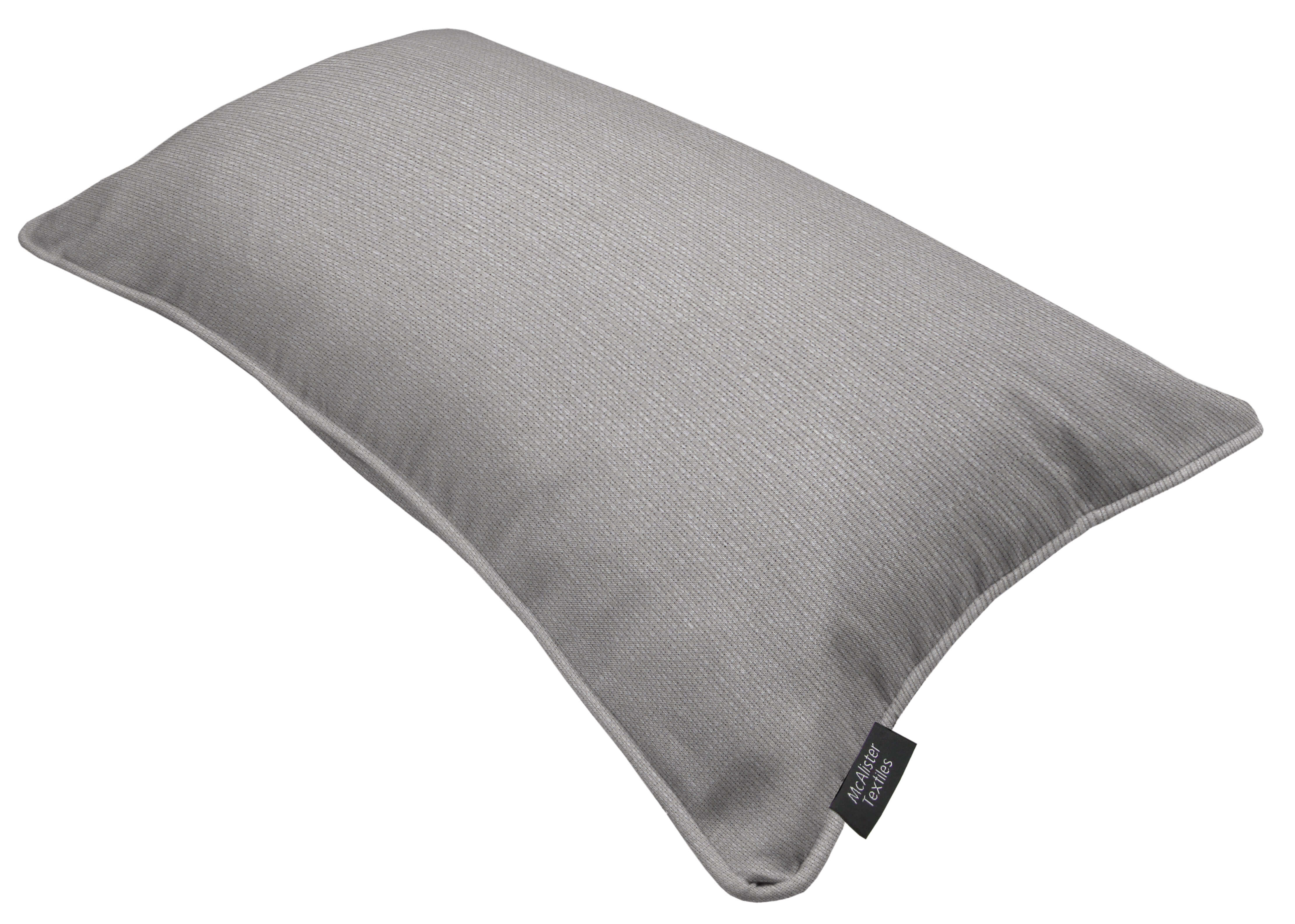 McAlister Textiles Roma Light Grey Piped Cushion Cushions and Covers 