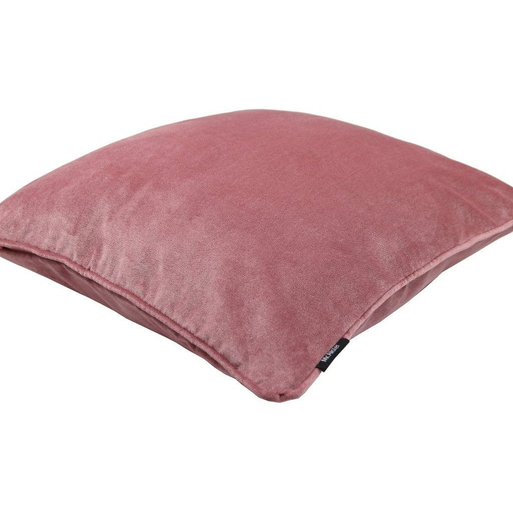 McAlister Textiles Matt Blush Pink Piped Velvet Cushion Cushions and Covers 