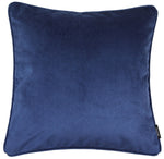 Load image into Gallery viewer, McAlister Textiles Matt Navy Blue Velvet 43cm x 43cm Piped Cushion Sets Cushions and Covers 
