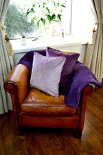 Load image into Gallery viewer, McAlister Textiles Matt Lilac Purple Velvet 43cm x 43cm Piped Cushion Sets Cushions and Covers 
