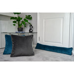 Load image into Gallery viewer, McAlister Textiles Matt Charcoal Grey Contrast Piped Velvet Cushion Cushions and Covers 
