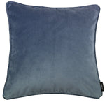 Load image into Gallery viewer, McAlister Textiles Matt Petrol Blue Velvet 43cm x 43cm Piped Cushion Sets Cushions and Covers 
