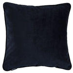 Load image into Gallery viewer, McAlister Textiles Matt Black Velvet 43cm x 43cm Piped Cushion Sets Cushions and Covers 
