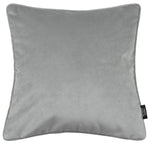 Load image into Gallery viewer, McAlister Textiles Matt Dove Grey Velvet 43cm x 43cm Piped Cushion Sets Cushions and Covers 
