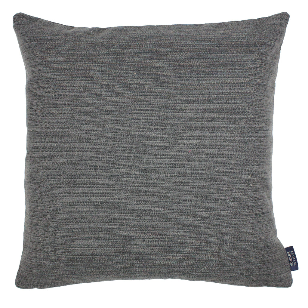 McAlister Textiles Hamleton Charcoal Grey Textured Plain Cushion Cushions and Covers Cover Only 43cm x 43cm 