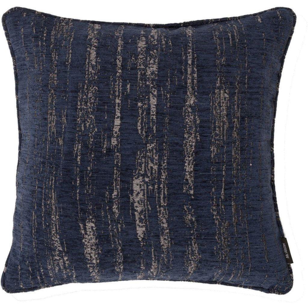 McAlister Textiles Textured Chenille Navy Blue Cushion Cushions and Covers Polyester Filler 49cm x 49cm 