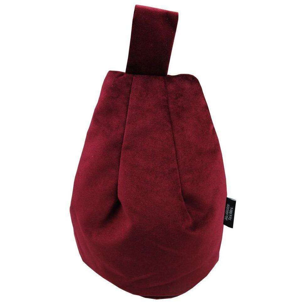 McAlister Textiles Matt Wine Red Velvet Tablet Stand Mini Bean Bag 