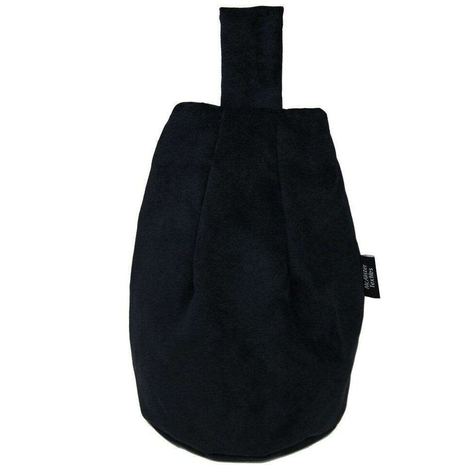 McAlister Textiles Matt Black Velvet Tablet Stand Mini Bean Bag 