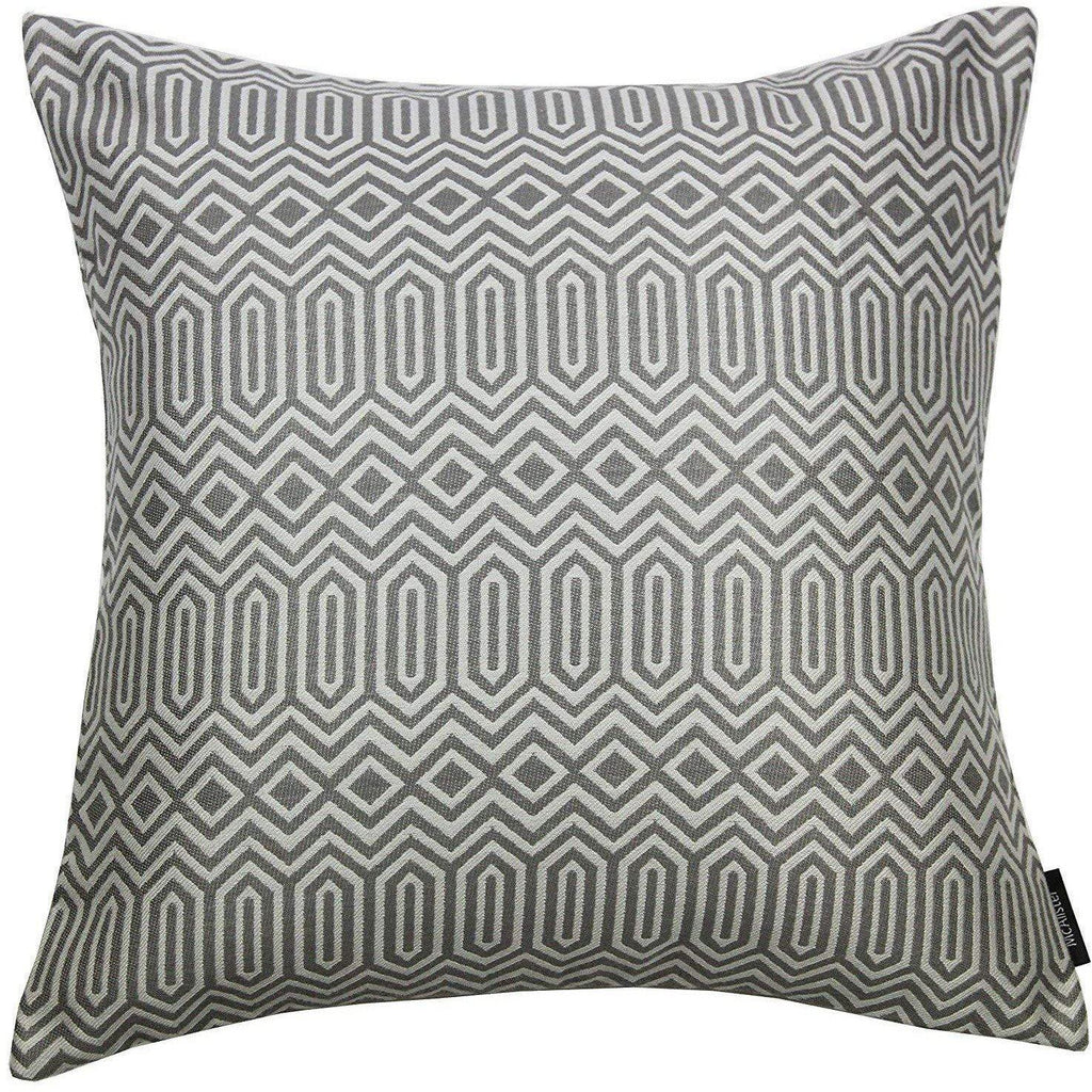 McAlister Textiles Colorado Geometric Charcoal Grey Cushion Cushions and Covers Cover Only 43cm x 43cm 