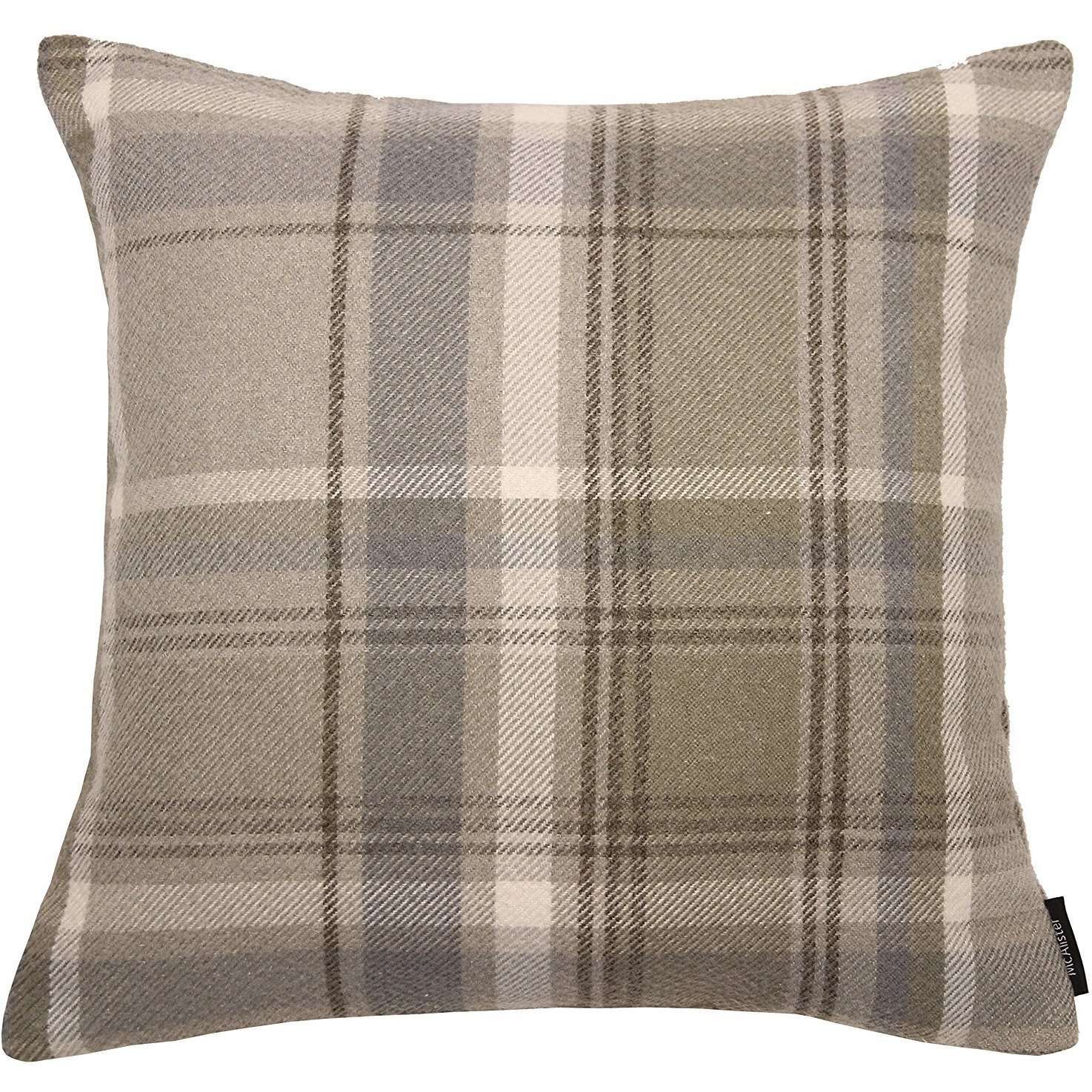 McAlister Textiles Heritage Beige Cream Tartan Cushion Cushions and Covers Cover Only 43cm x 43cm 