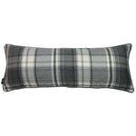 Load image into Gallery viewer, McAlister Textiles Deluxe Tartan Charcoal Grey Bed Pillow Large Boudoir Cushions 
