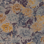 Load image into Gallery viewer, McAlister Textiles Blooma Blue, Grey and Ochre Fabric Fabrics 1 Metre 
