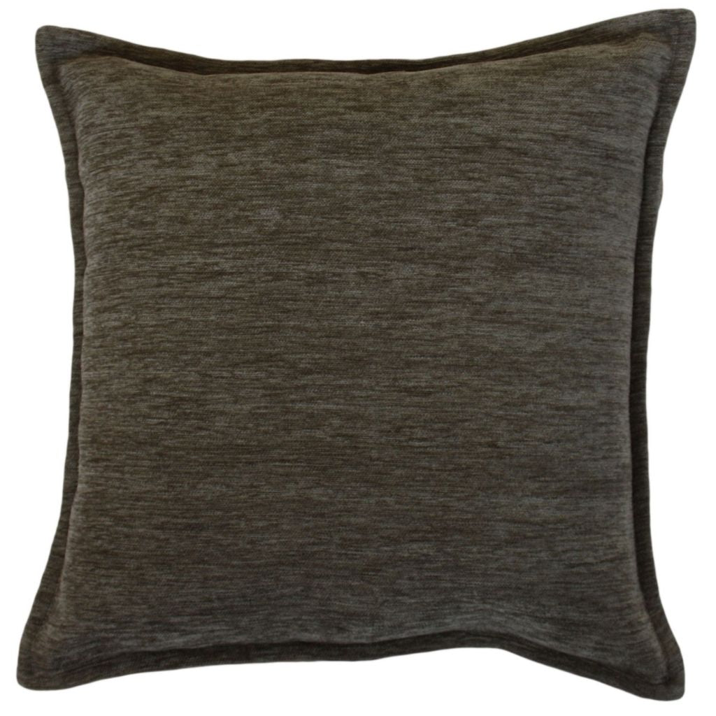 McAlister Textiles Plain Chenille Charcoal Grey Cushion Cushions and Covers Cover Only 43cm x 43cm 