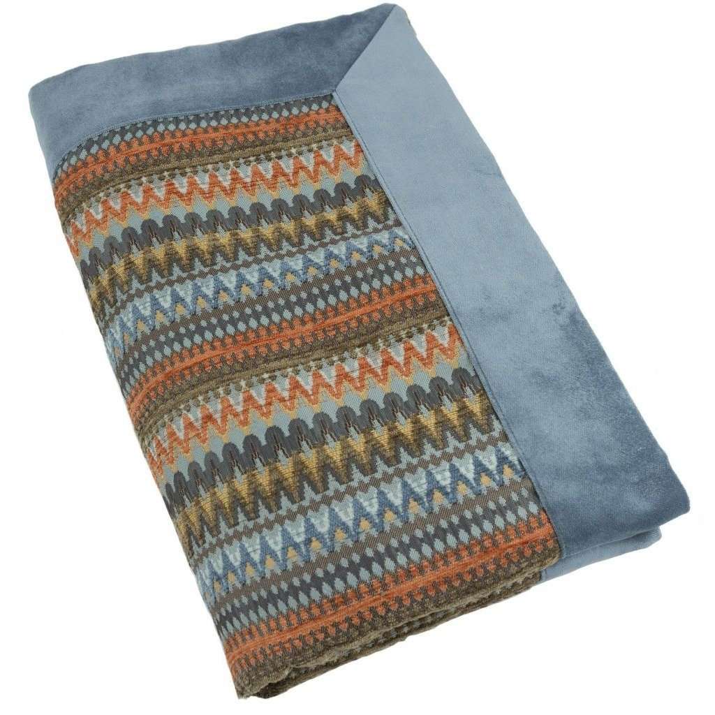 McAlister Textiles Curitiba Aztec Orange + Teal Throws & Runners Throws and Runners Regular (130cm x 200cm) 