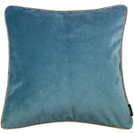 Load image into Gallery viewer, McAlister Textiles Matt Duck Egg Blue Contrast Piped Velvet Cushion Cushions and Covers Cover Only 43cm x 43cm 
