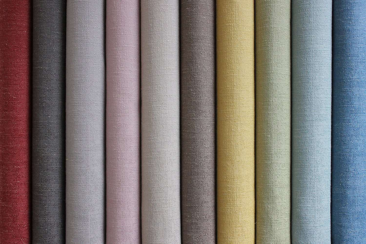 McAlister Textiles Harmony Linen Blend Duck Egg Textured Fabric Fabrics 