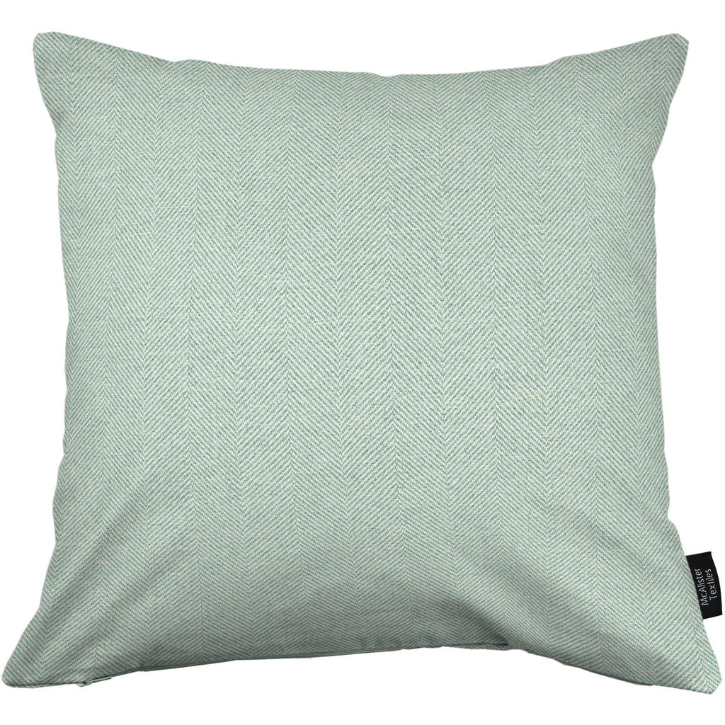 McAlister Textiles Herringbone Duck Egg Blue Cushion Cushions and Covers Cover Only 43cm x 43cm 